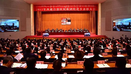 2017西藏自治区民族团结进步表彰大会
